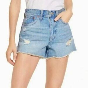 Madewell Relaxed Denim Cutoff Shorts Light Wash